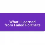 What I Learned from Failed Portraits